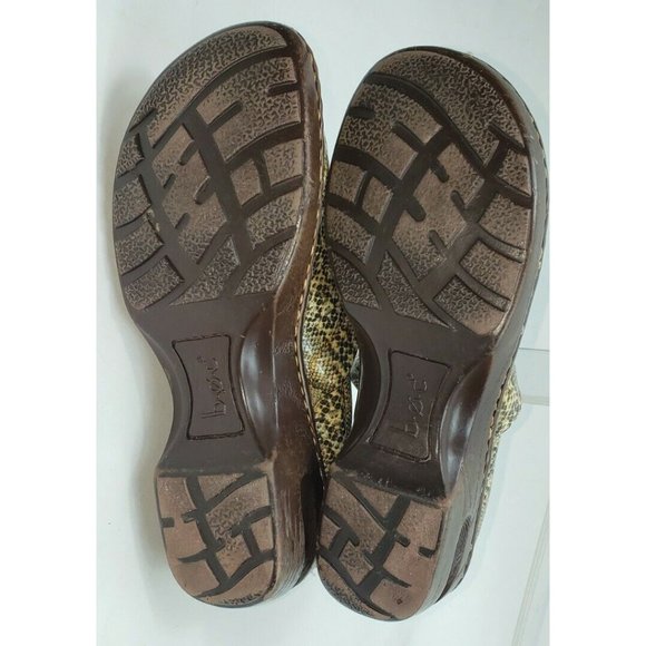 Born b.o.c Womens 7.5 M Snake Print Clog Loafer Slip On Shoes - Picture 6 of 9